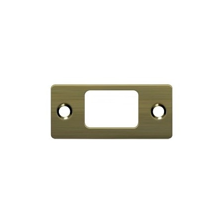 Deltana SP2753U5 Deadbolt Strike Plate Antique Brass, 10PK SP2753U5-XCP10